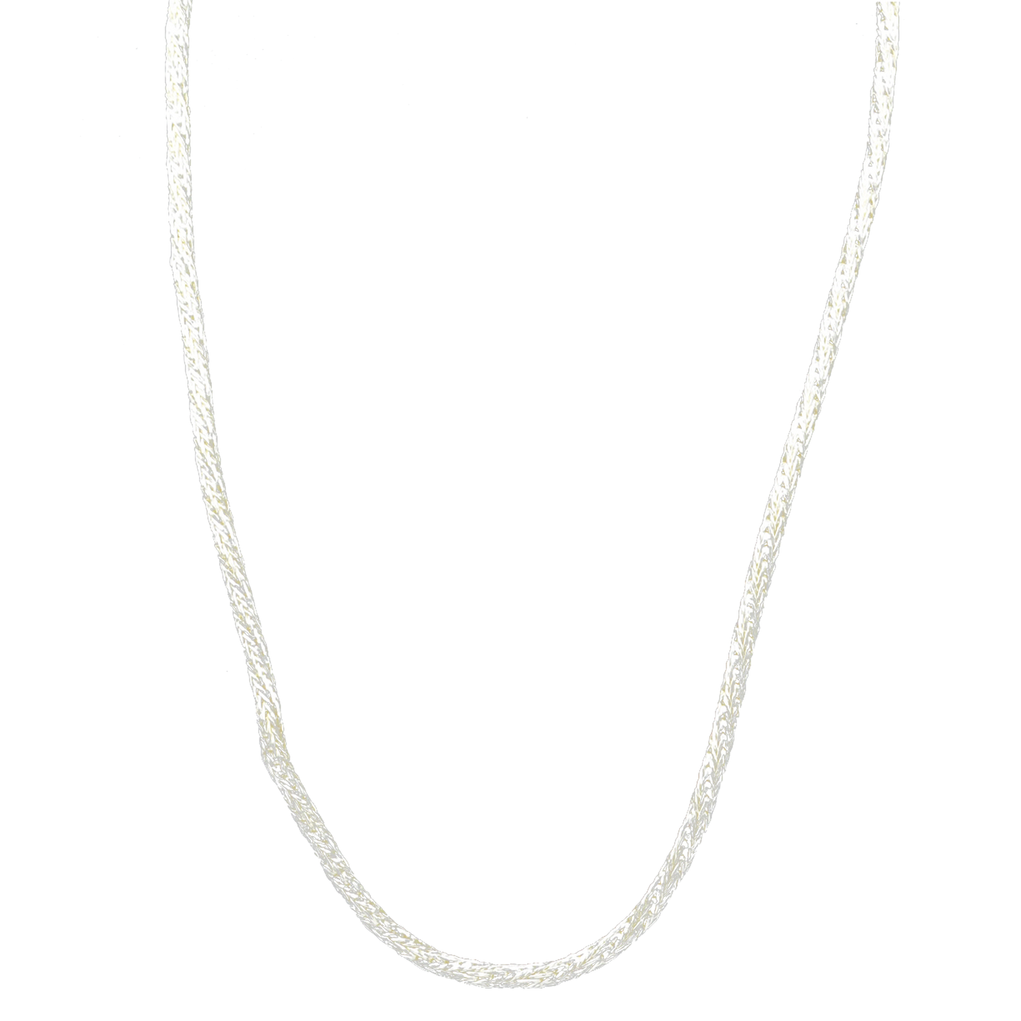 Braided Brass Silver Plated Chain - DeKulture DKW-1144-SLC
