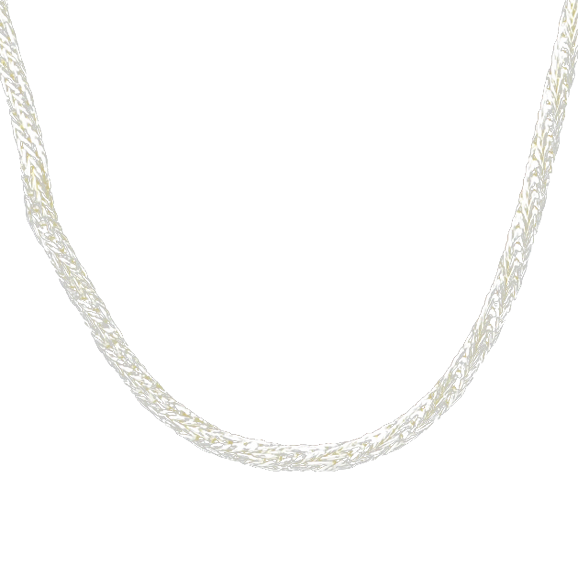 Braided Brass Silver Plated Chain - DeKulture DKW-1144-SLC