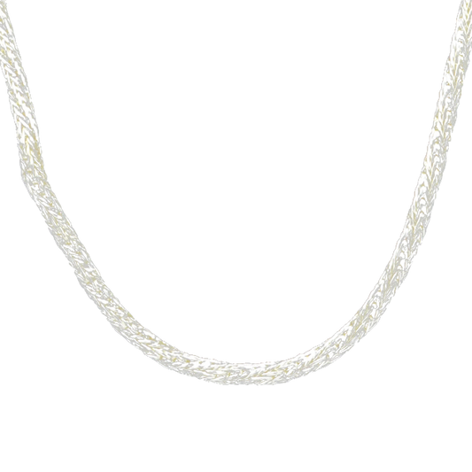 Braided Brass Silver Plated Chain - DeKulture DKW-1144-SLC