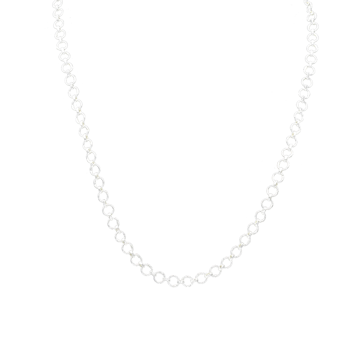 Pyramid Brass Silver Plated Chain - DeKulture DKW-1151-SLC