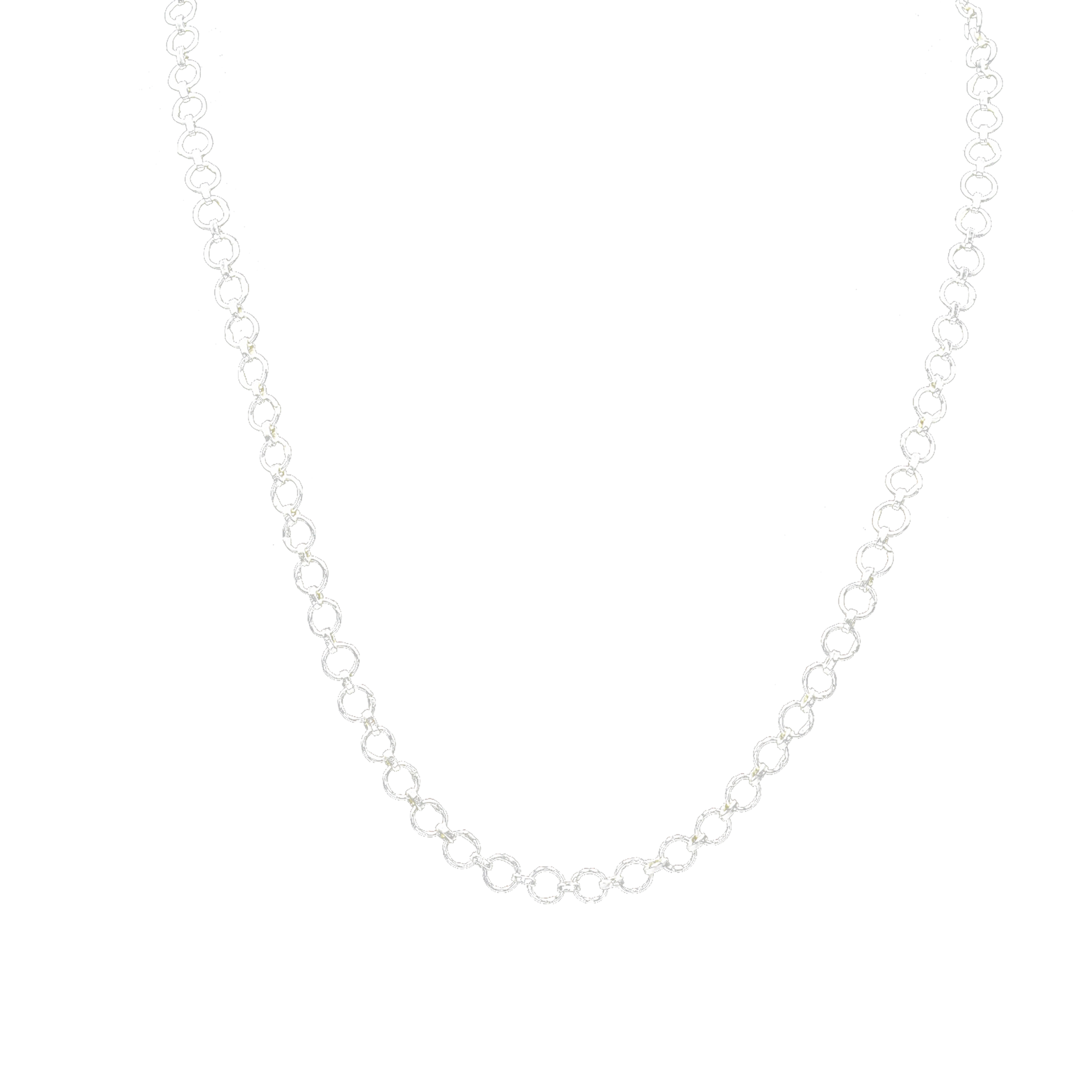 Pyramid Brass Silver Plated Chain - DeKulture DKW-1151-SLC