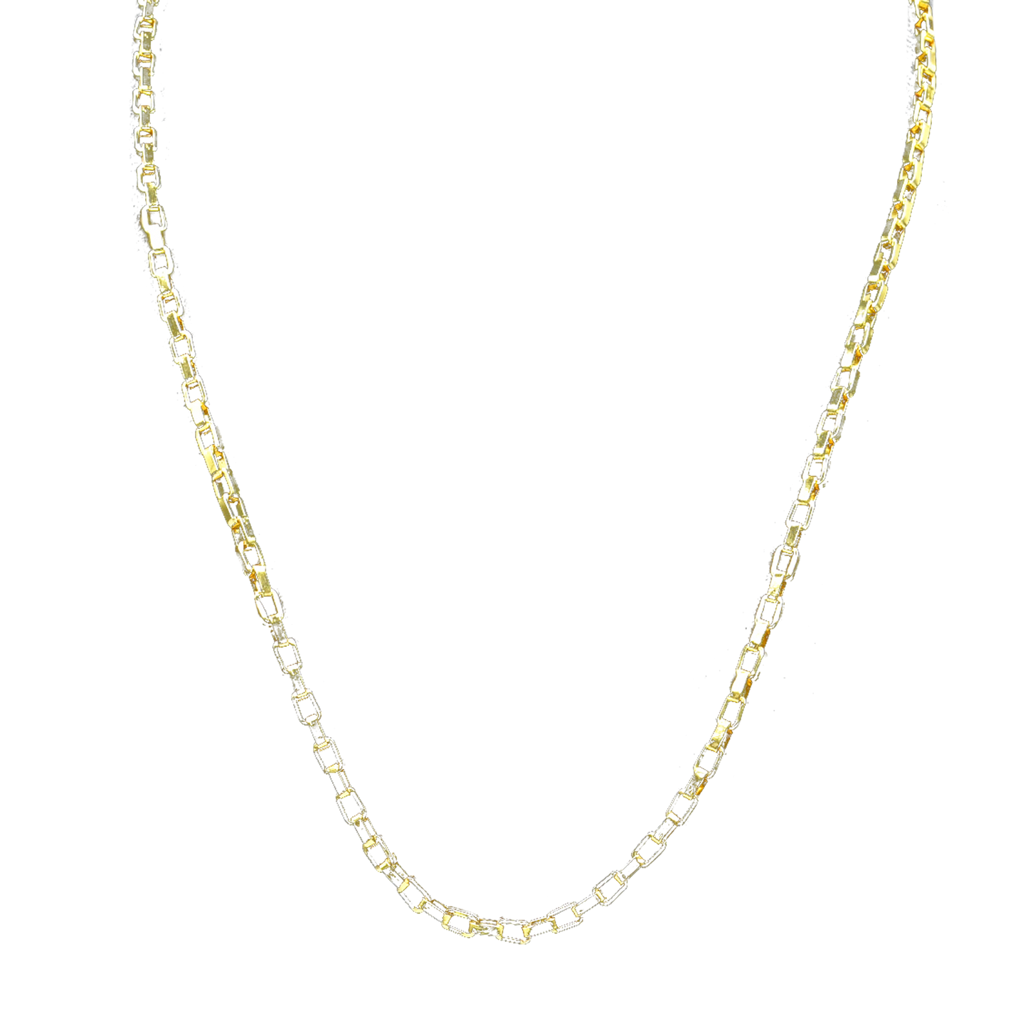 Hexagon Brass Gold Plated Chain - DeKulture DKW-1160-GLC