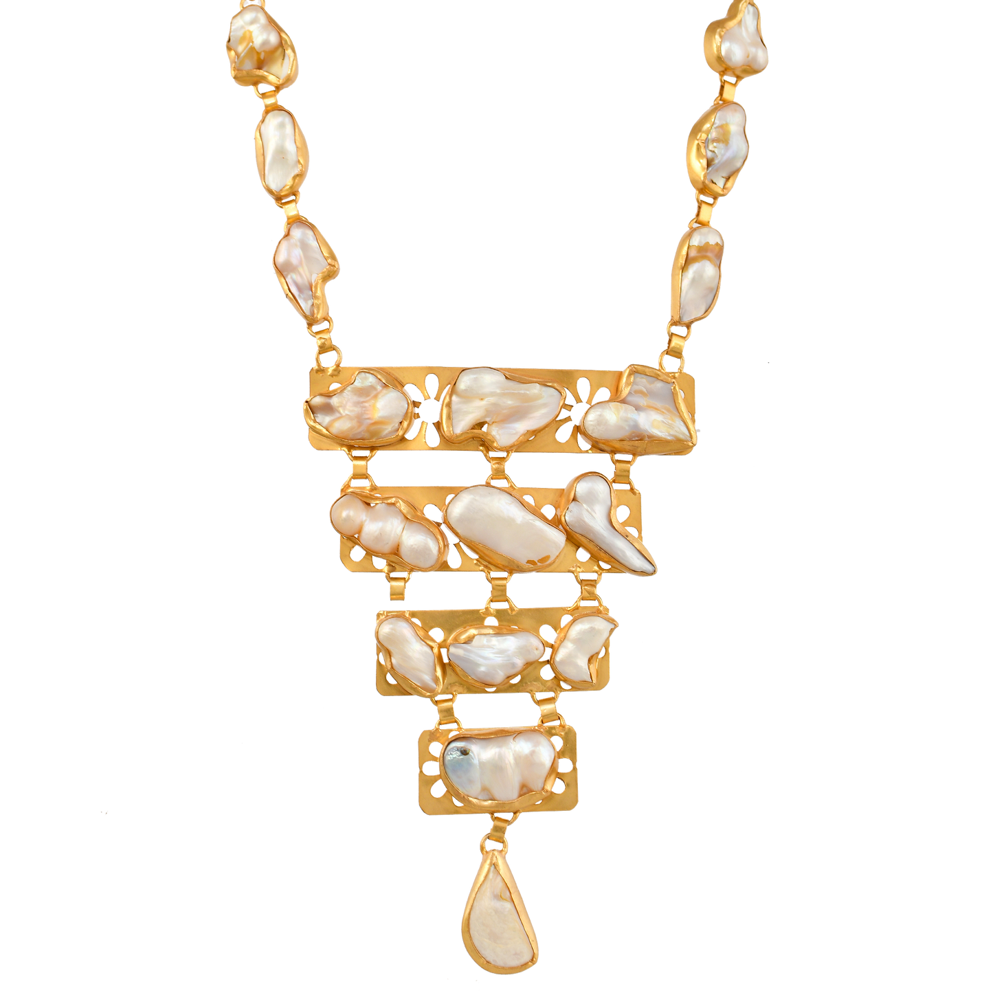 Baroque Pearl Rough Gemstone Necklace jewelry - DeKulture DKW-1041-NKJ