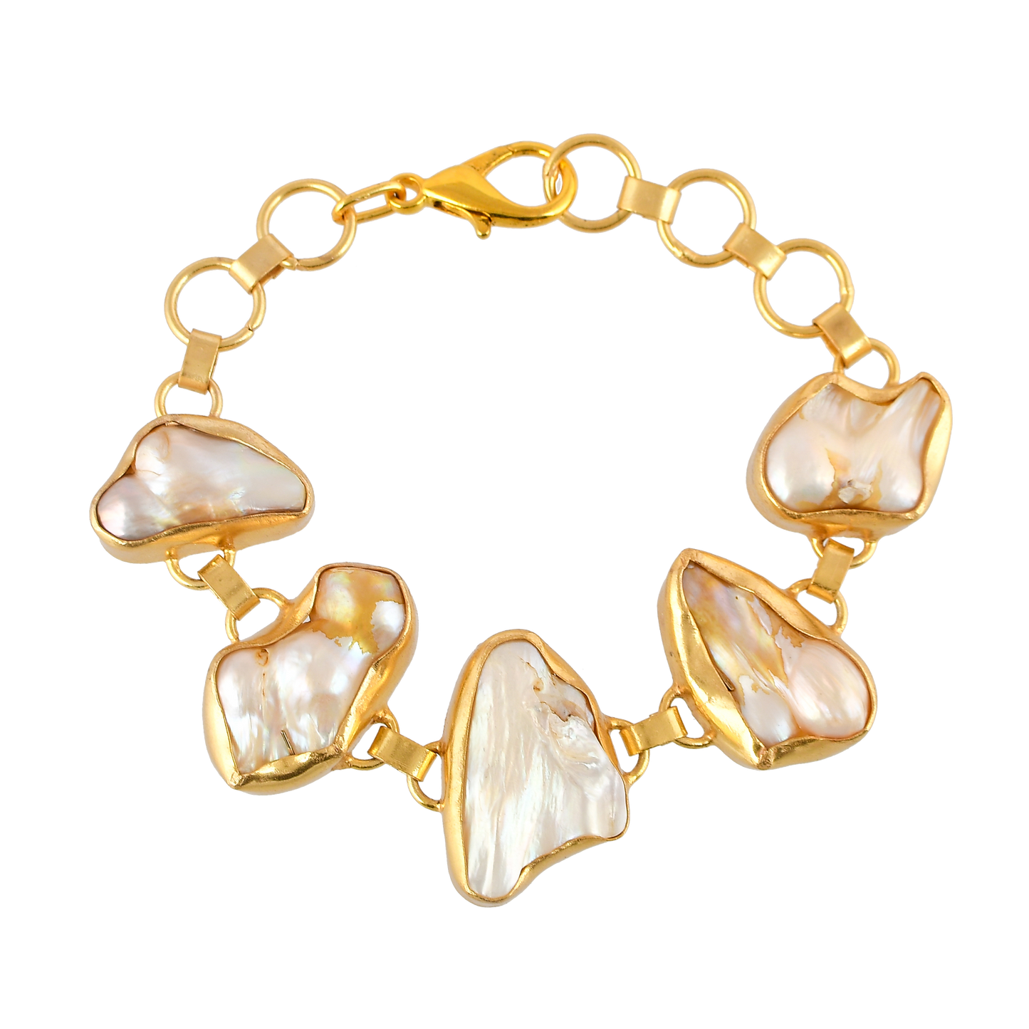 Baroque Pearl Rough Gemstone Stud Earring - DeKulture DKW-1043-SEJ