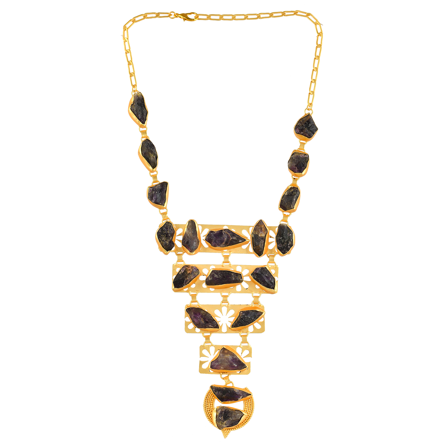 Rose Quartz Rough Gemstone Stud Earring - DeKulture DKW-1047-SEJ