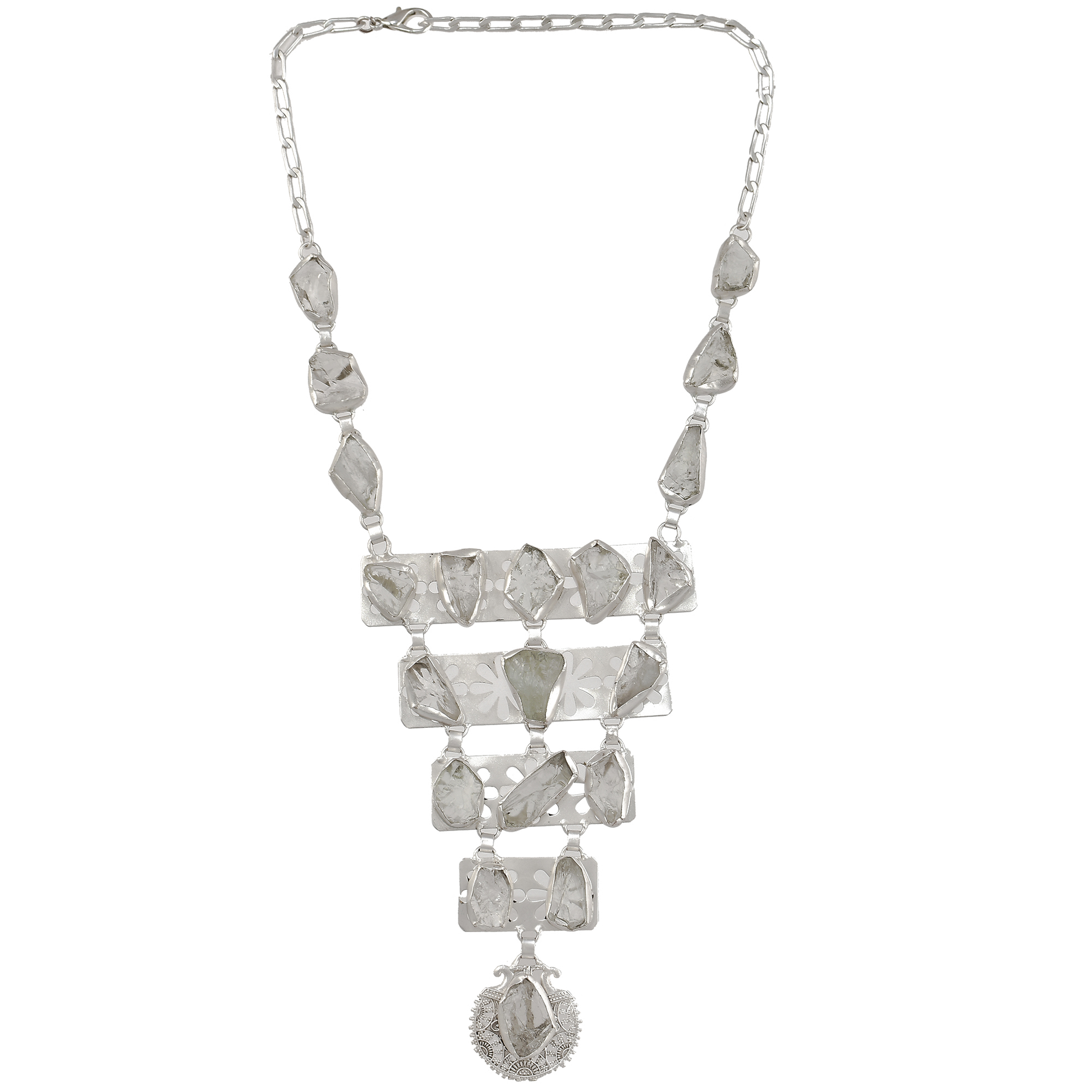 Rose Quartz Rough Gemstone Stud Earrings - DeKulture DKW-1059-SEJ