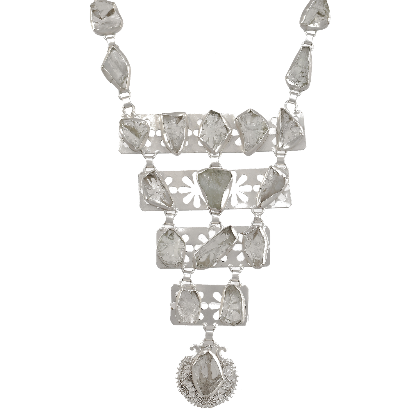 Crystal Quartz Gemstone Necklace jewelry - DeKulture DKW-1060-NKJ