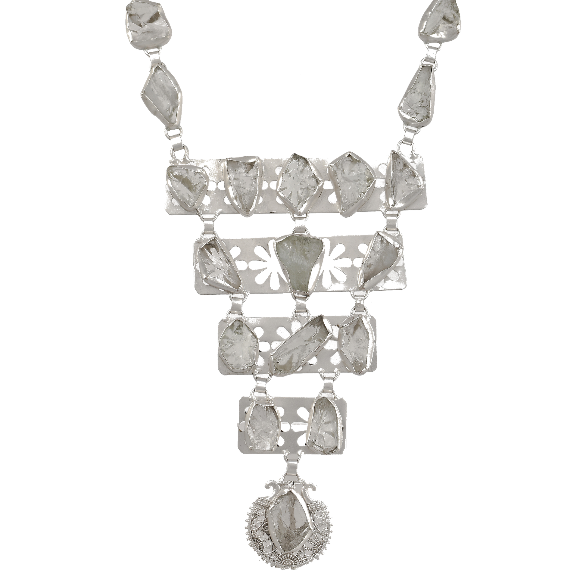 Crystal Quartz Gemstone Necklace jewelry - DeKulture DKW-1060-NKJ