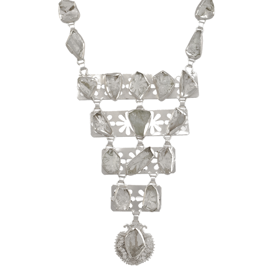 Crystal Quartz Gemstone Necklace jewelry - DeKulture DKW-1060-NKJ