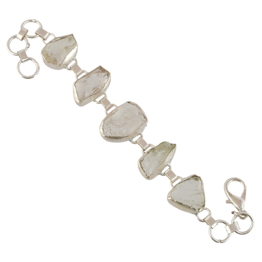 Crystal Quartz Rough Gemstone Bracelet - DeKulture DKW-1063-BRJ