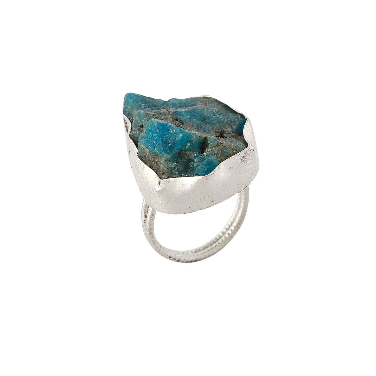 Apatite Rough Gemstone Adjustable Ring - DeKulture DKW-1077-RGJ