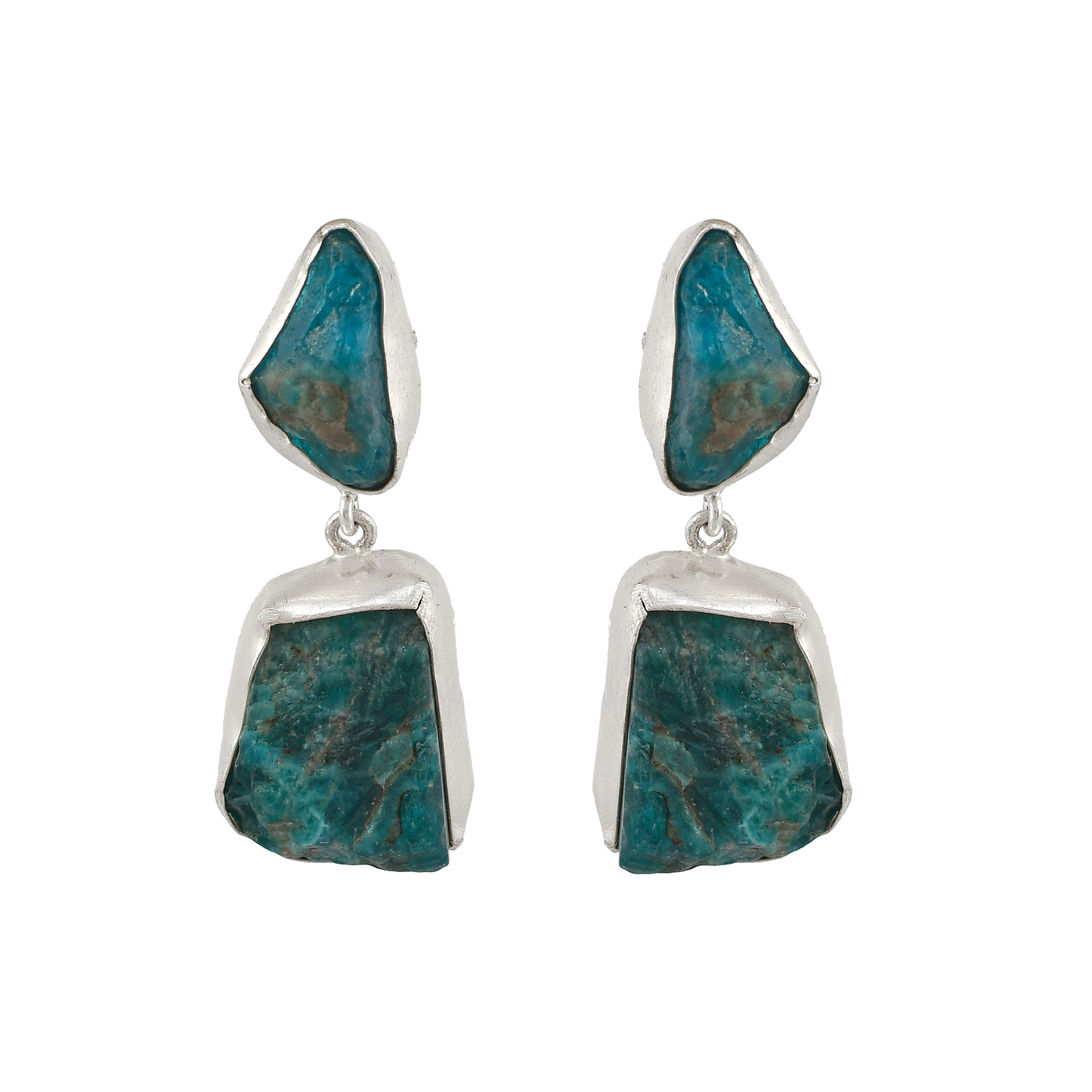 Apatite Rough Gemstone Stud Earring - DeKulture DKW-1078-SEJ