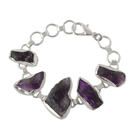 Natural Amethyst Gemstones Stud Earring - DeKulture DKW-1090-SEJ