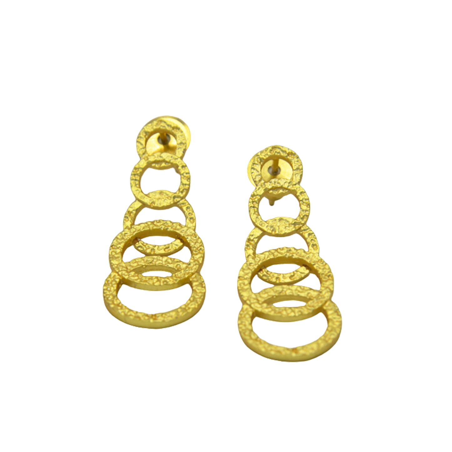 Lotus Leaf Gold Plated Brass Stud Earring - DeKulture DKW-1289-SEJ