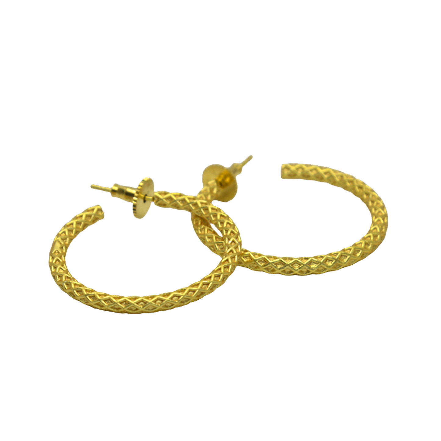 Crescent Gold Hoop Earring - DeKulture DKW-1306-SEJ