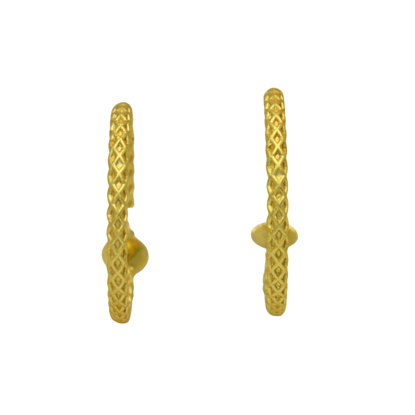 Crescent Gold Hoop Earring - DeKulture DKW-1306-SEJ