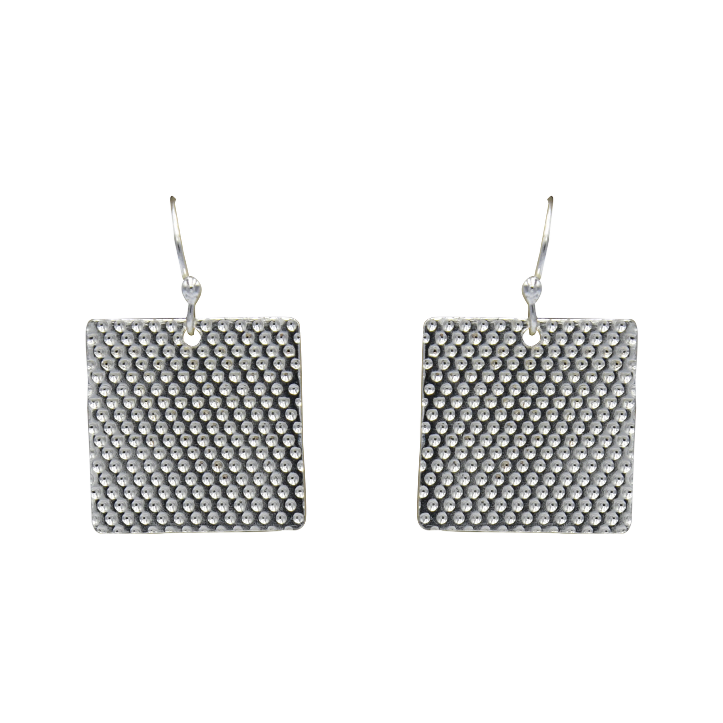 Hammered Silver Dangle Earring - DeKulture DKW-1309-SEJ