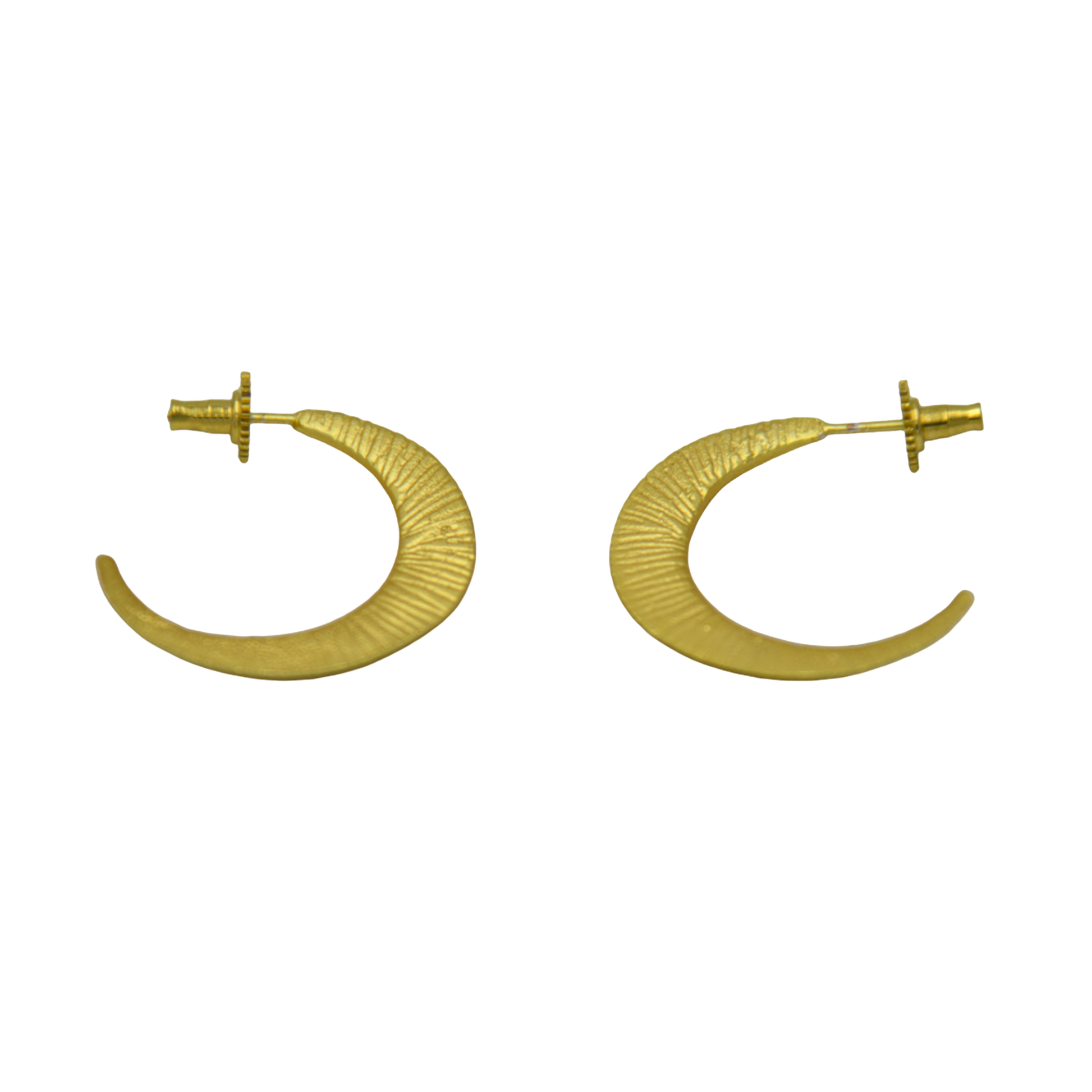 Crescent Moon Brass Earring - DeKulture DKW-1363-SEJ