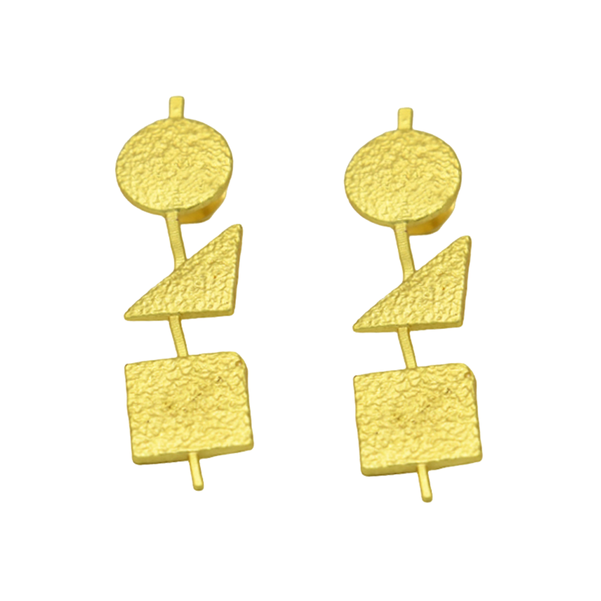 Geometrical Dangler Stud Earring - DeKulture DKW-1415-SEJ