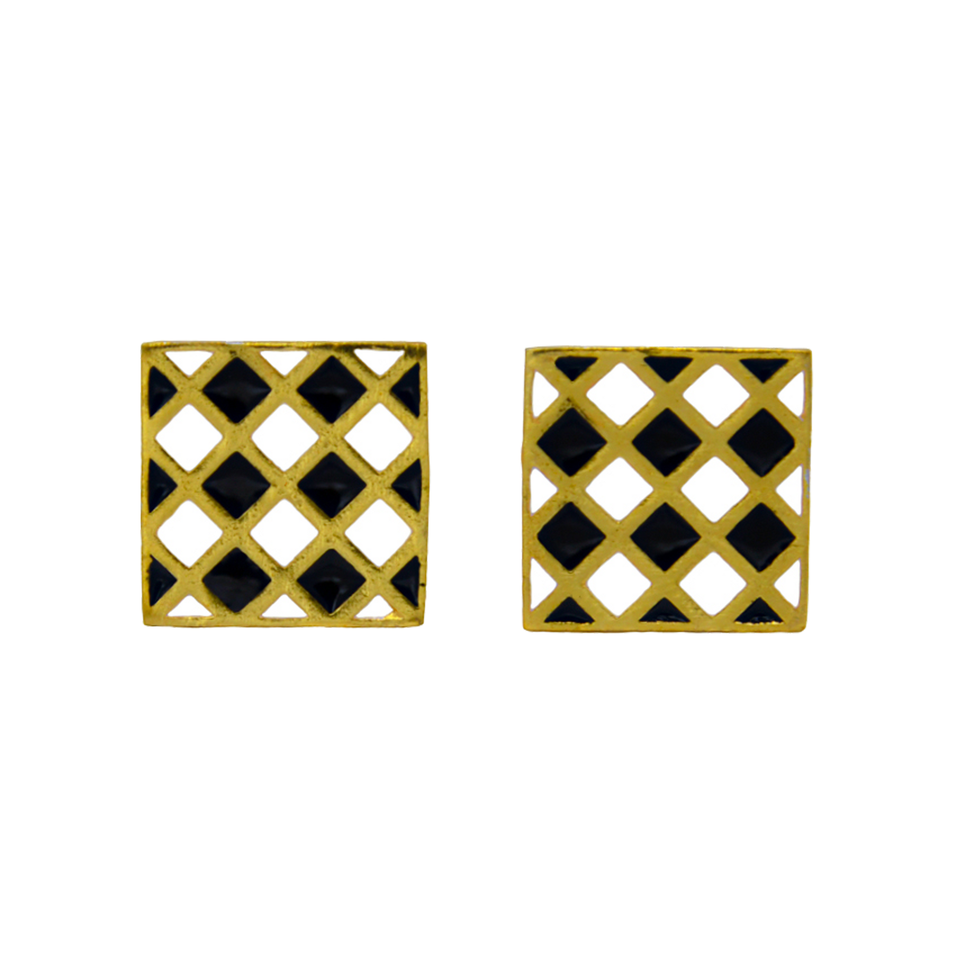 Black & White Enameled Cufflinks - DeKulture DKW-1436-CFJ