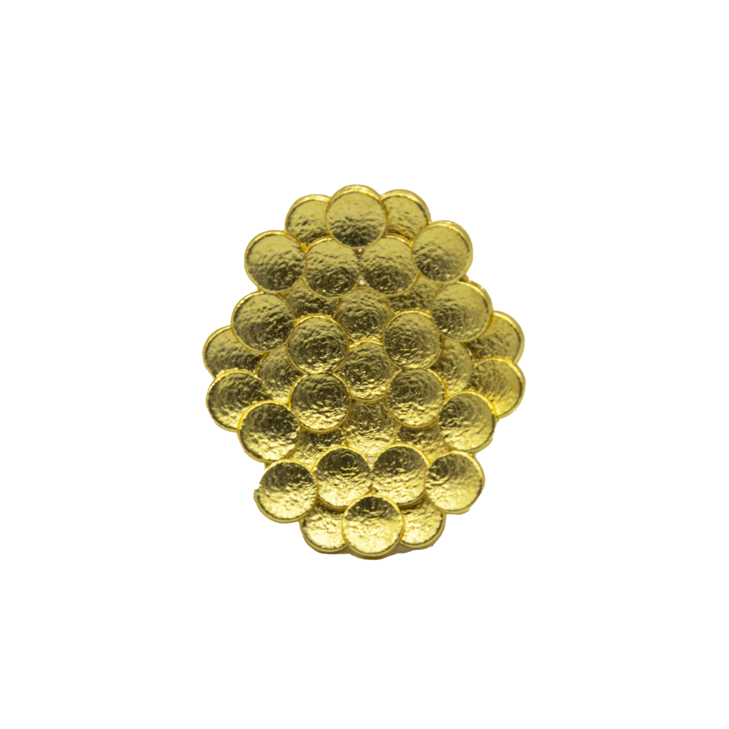 Bee Hive Hammered Brass Adjustable Ring - DeKulture DKW-1503-RGJ