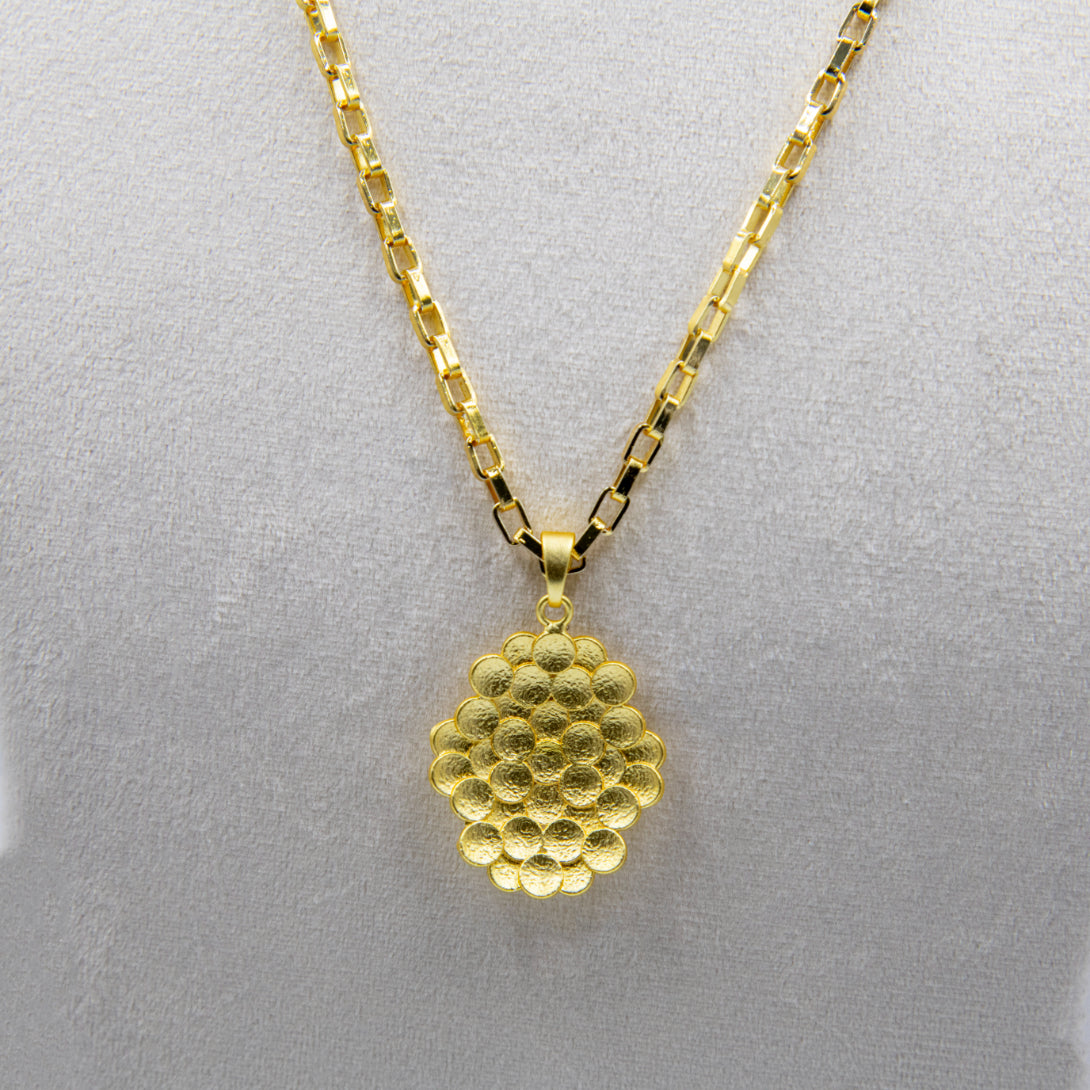 Bee Hive Hammered Brass Adjustable Ring - DeKulture DKW-1503-RGJ