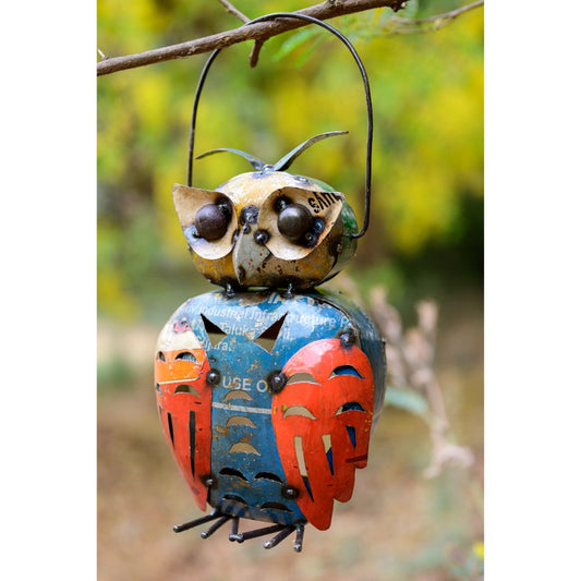 Recycled Owl Candel Holder