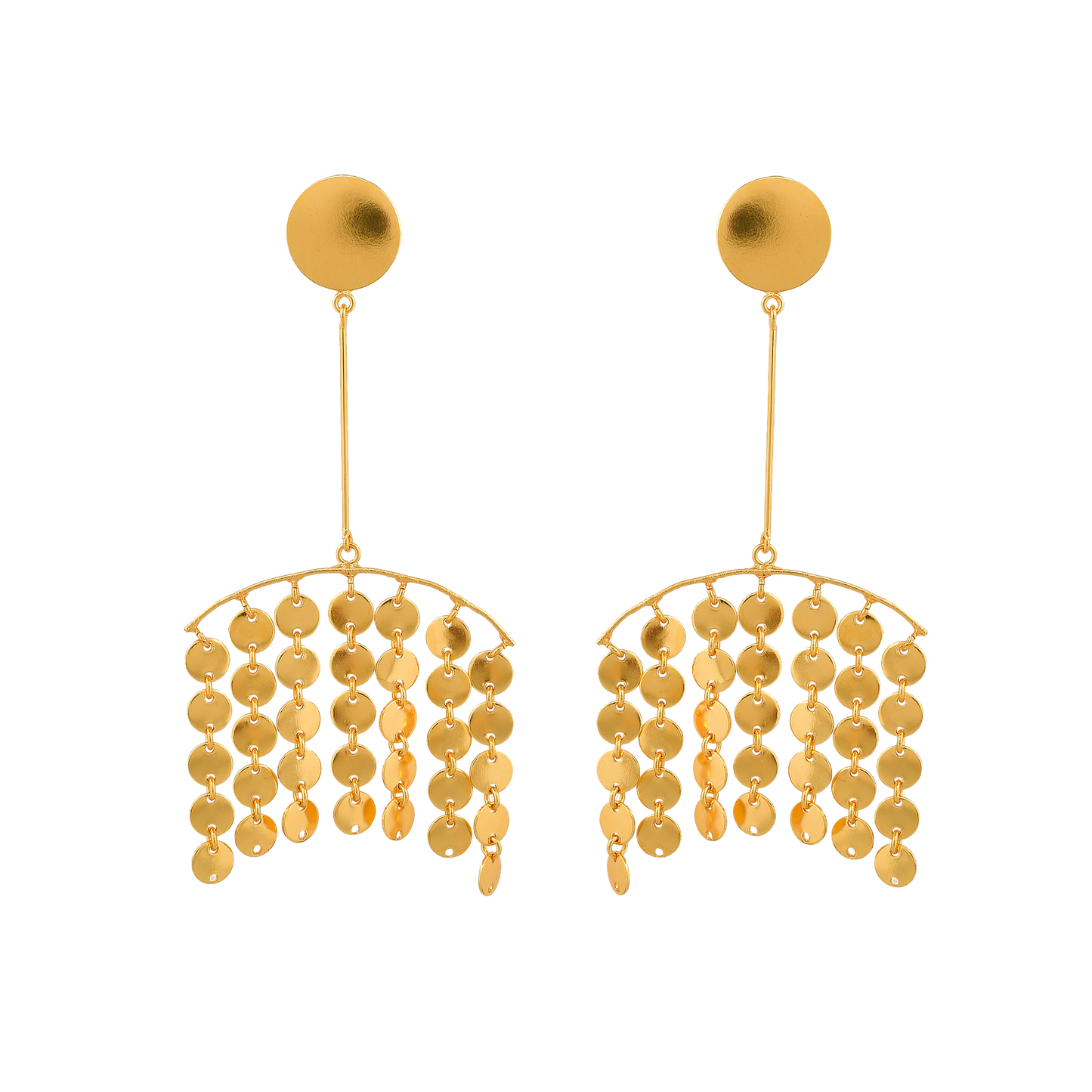 Brass Hanger Stud Earring - DeKulture DKW-827-E
