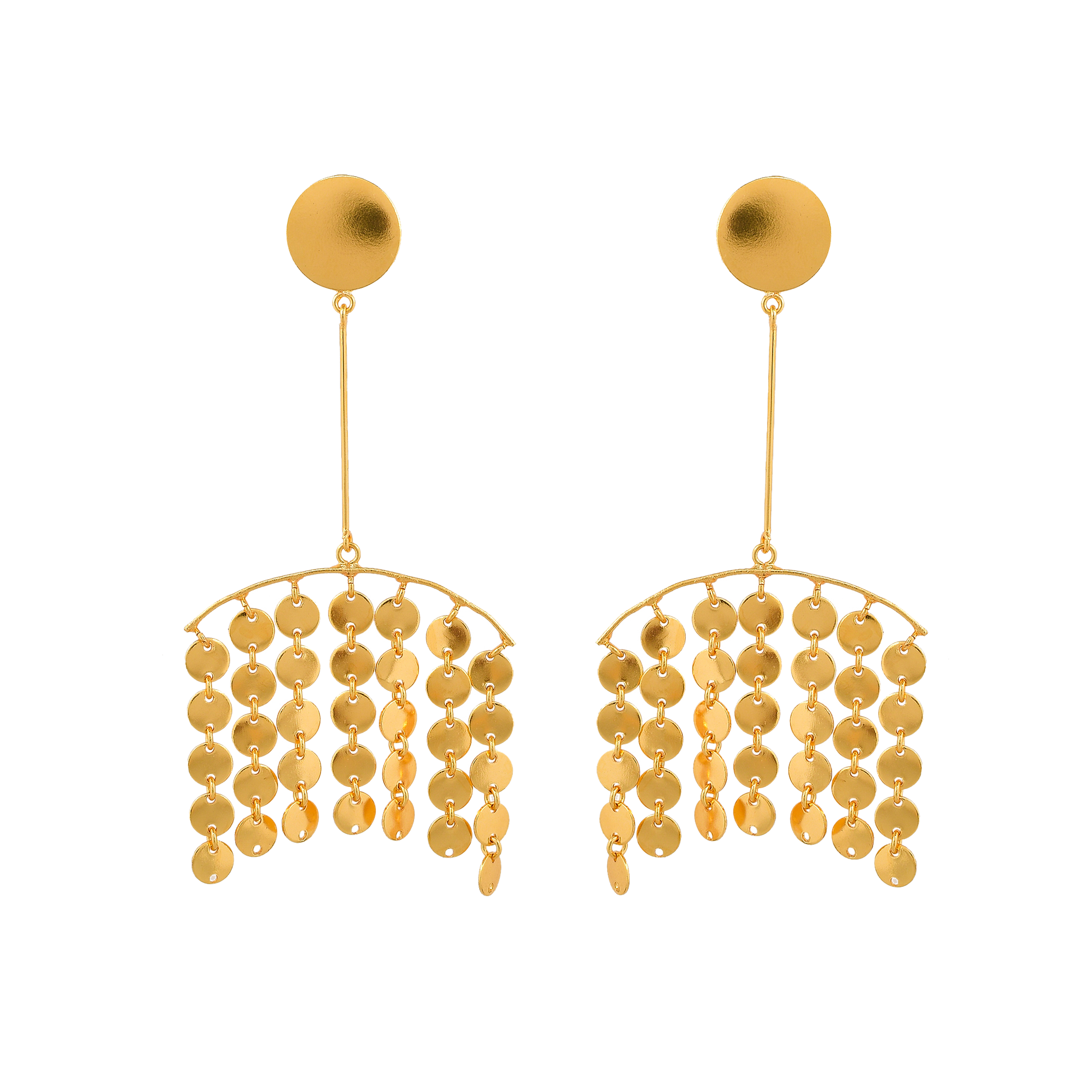 Brass Hanger Stud Earring - DeKulture DKW-827-E