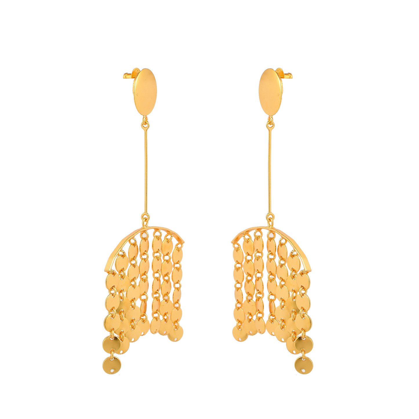 Brass Hanger Stud Earring - DeKulture DKW-827-E