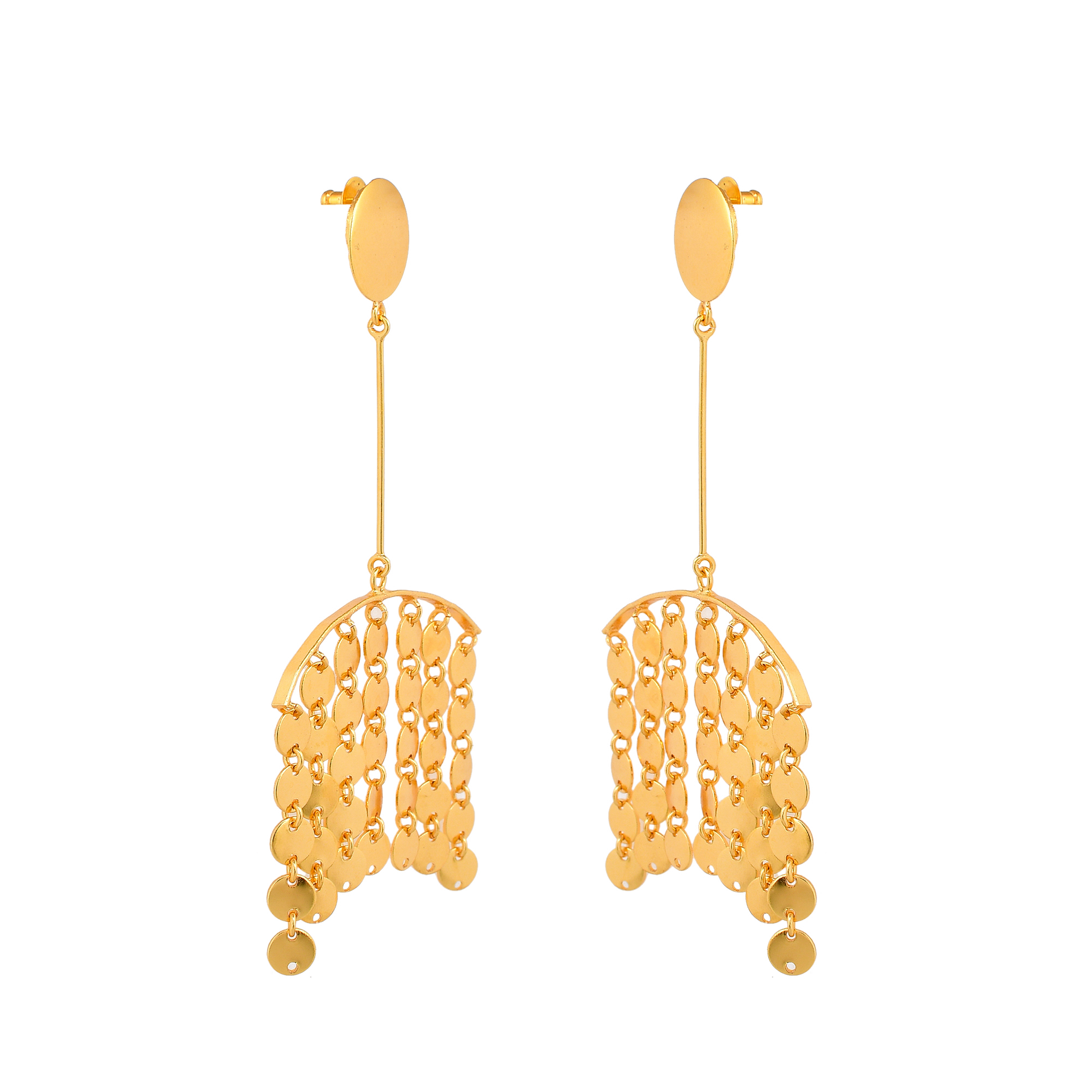 Brass Hanger Stud Earring - DeKulture DKW-827-E