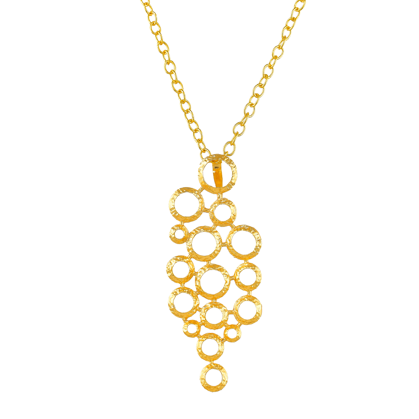 Brass Flash Gold Plating Hoops Necklace Fashion jewelry - DeKulture DKW-833-N