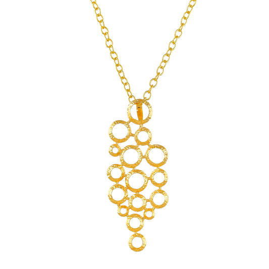 Brass Flash Gold Plating Hoops Necklace Fashion jewelry - DeKulture DKW-833-N