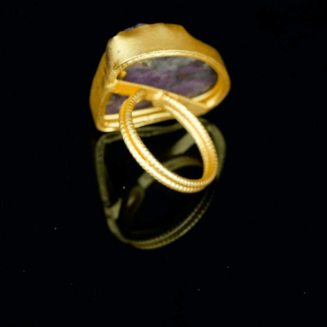 Amethyst Gemstone Adjustable Ring - DeKulture DKW-1050-RGJ