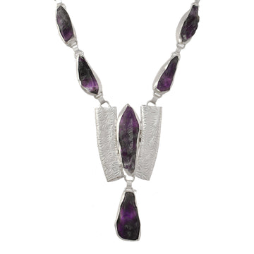 Amethyst Gemstone Necklace Fashion jewelry - DeKulture DKW-1084-NKJ