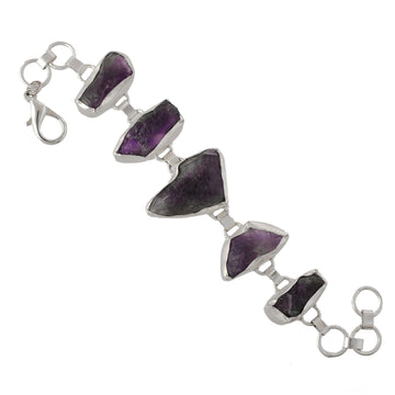 Amethyst Rough Gemstone Bracelet - DeKulture DKW-1091-BRJ