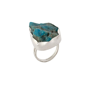 Apatite Rough Gemstone Adjustable Ring - DeKulture DKW-1077-RGJ