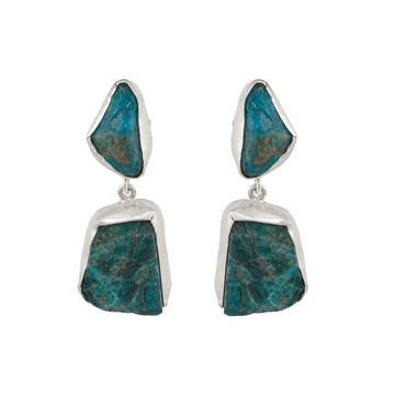 Apatite Rough Gemstone Stud Earring - DeKulture DKW-1078-SEJ