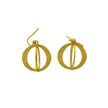 Bangle Gold Plated Dangle Earring - DeKulture DKW-1296-SEJ