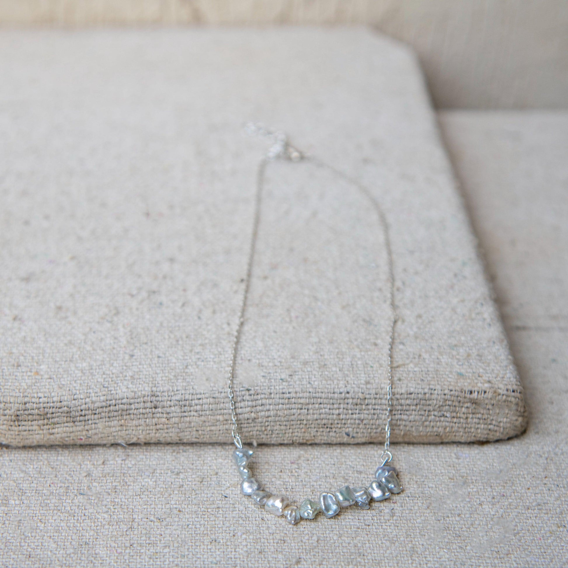 Baroque Pearl Silver Plated Chain Necklace - DeKulture DKW-1484-NKJ