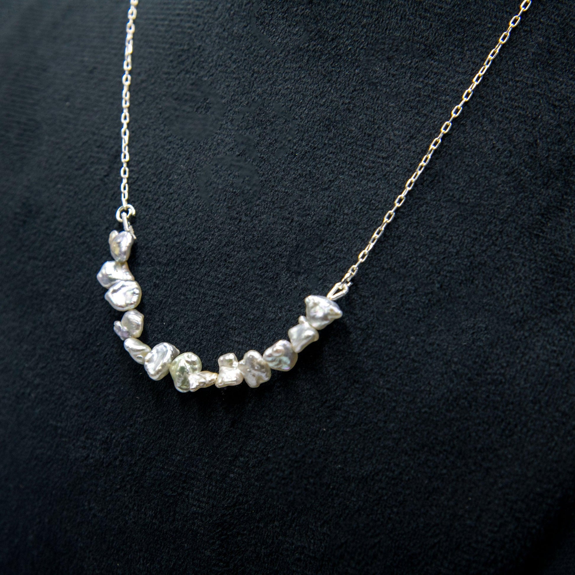 Baroque Pearl Silver Plated Chain Necklace - DeKulture DKW-1484-NKJ