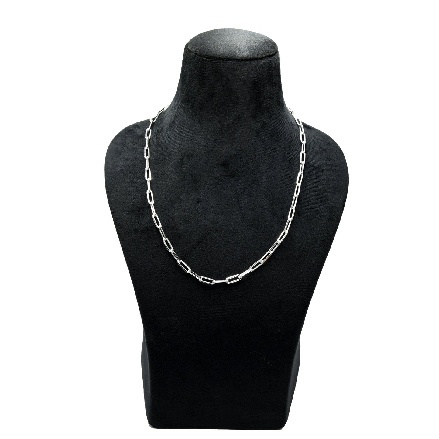 Big Paper Clip Brass Silver Plated Chains For Gift - DeKulture DKW-1149-SLC