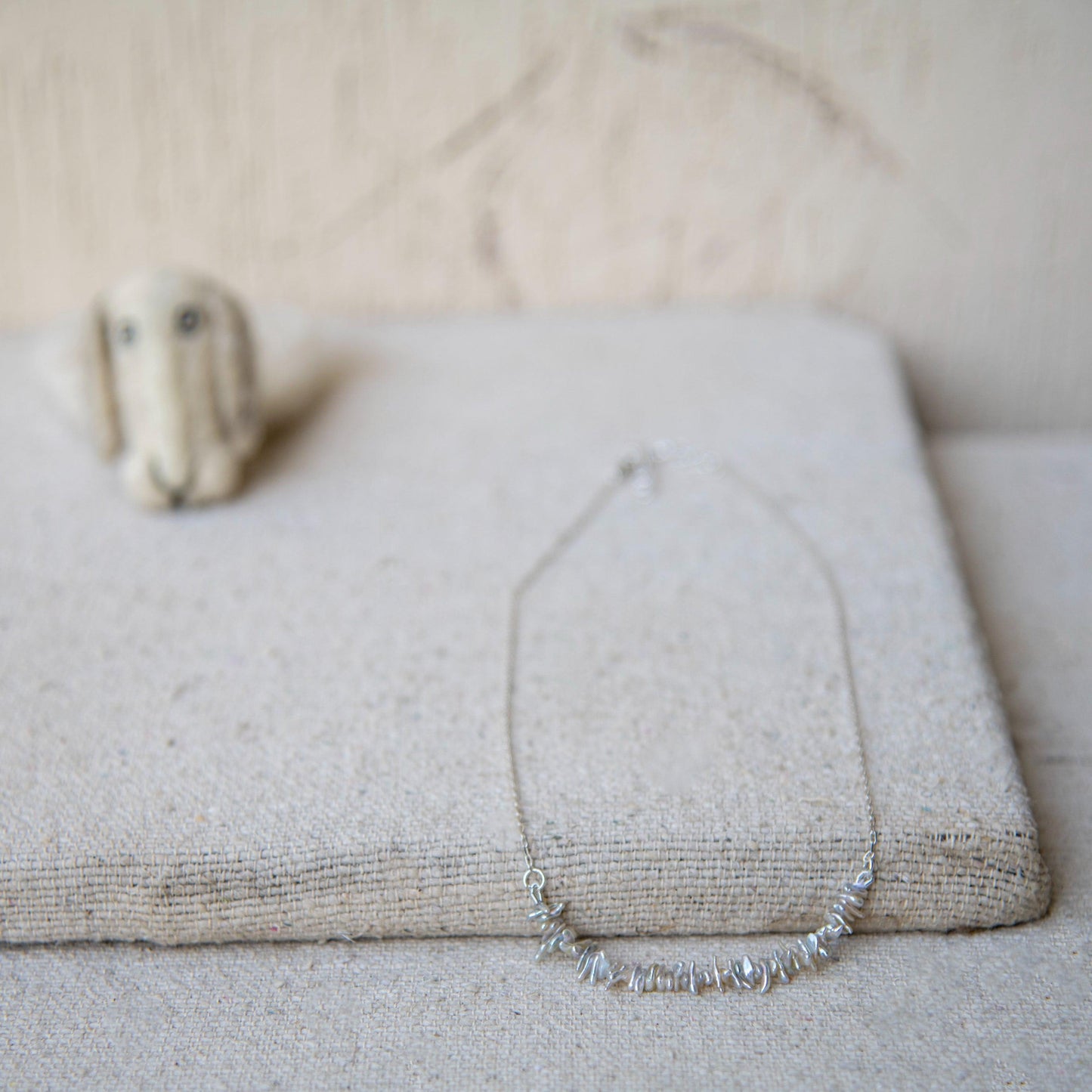 Biwa Pearl Silver Chain Necklace - DeKulture DKW-1485-NKJ