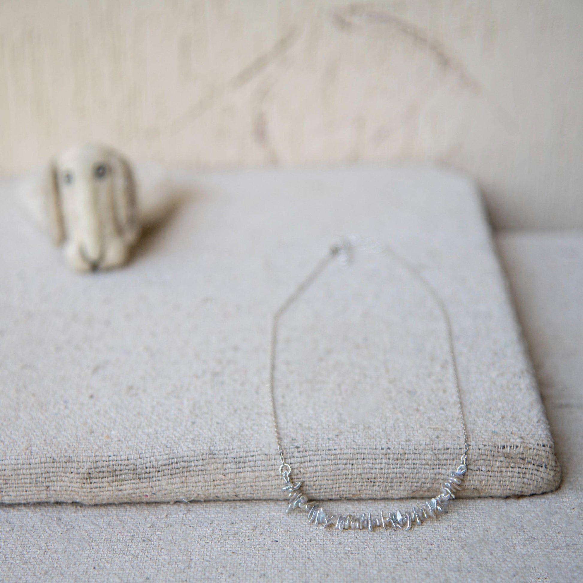 Biwa Pearl Silver Chain Necklace - DeKulture DKW-1485-NKJ