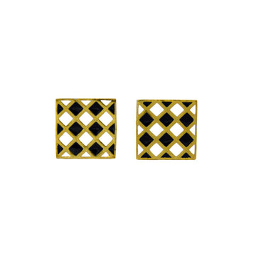 Black & White Enameled Cufflinks - DeKulture DKW-1436-CFJ