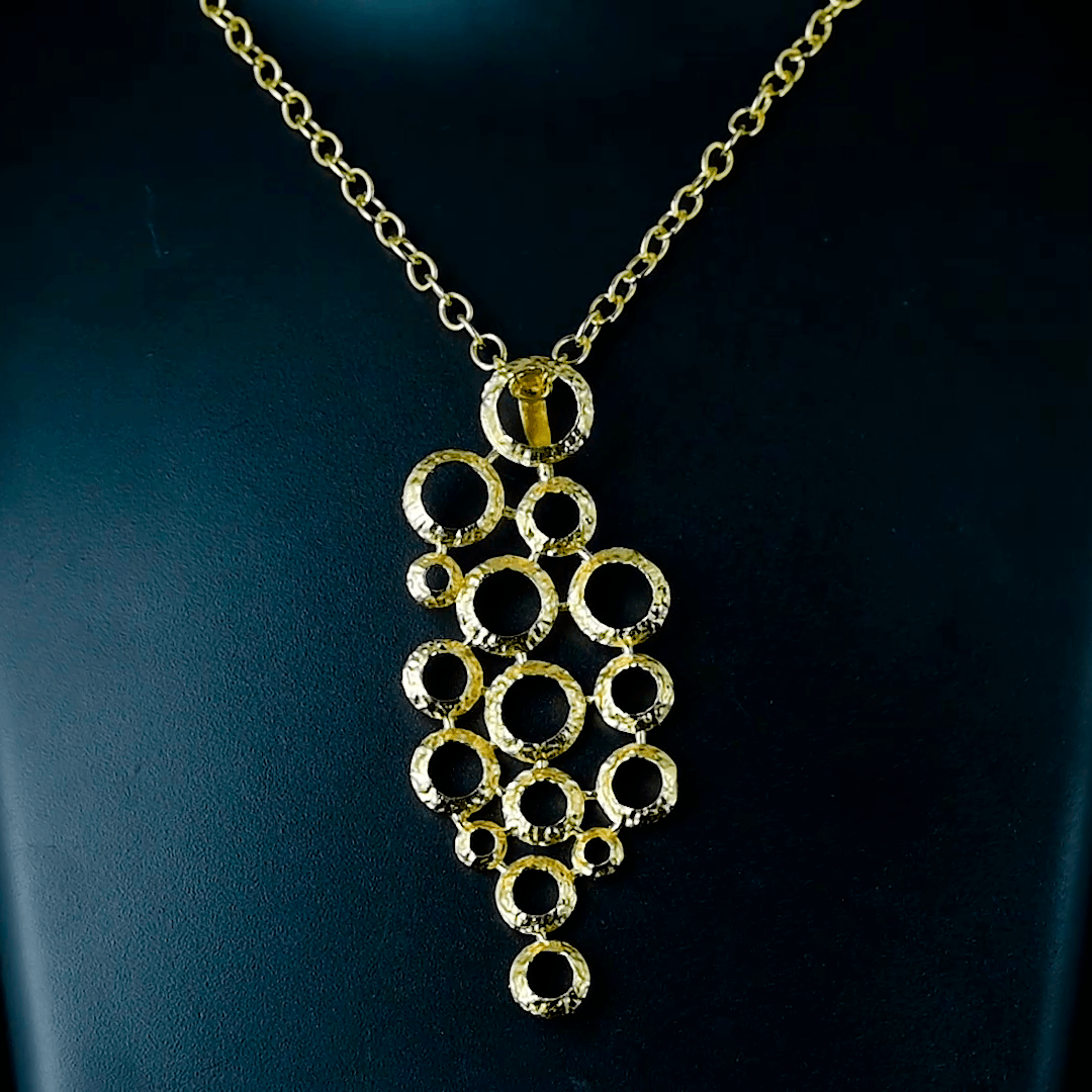 Brass Flash Gold Plating Hoops Necklace Fashion jewelry - DeKulture DKW-833-N