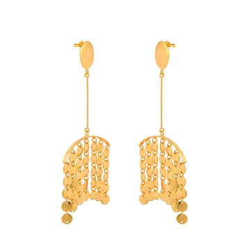 Brass Hanger Stud Earring - DeKulture DKW-827-E