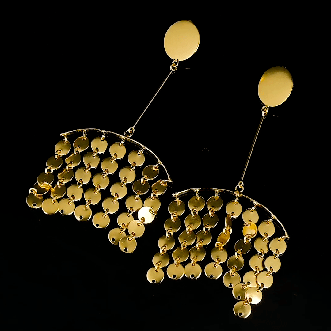 Brass Hanger Stud Earring - DeKulture DKW-827-E