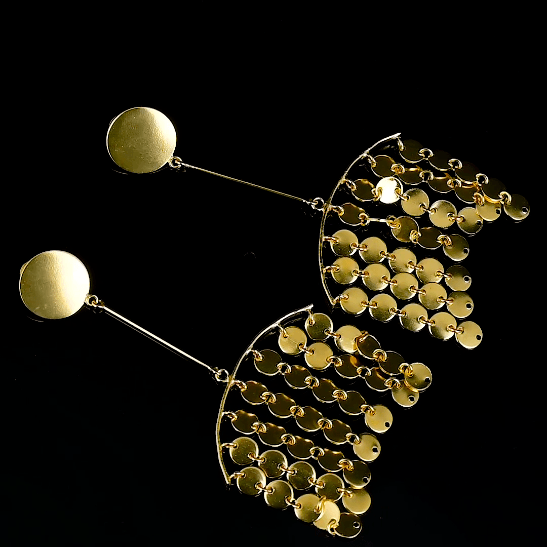 Brass Hanger Stud Earring - DeKulture DKW-827-E