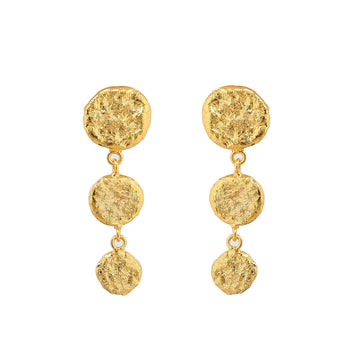 Brass Tempest Stud Earrings - DeKulture DKW-836-E